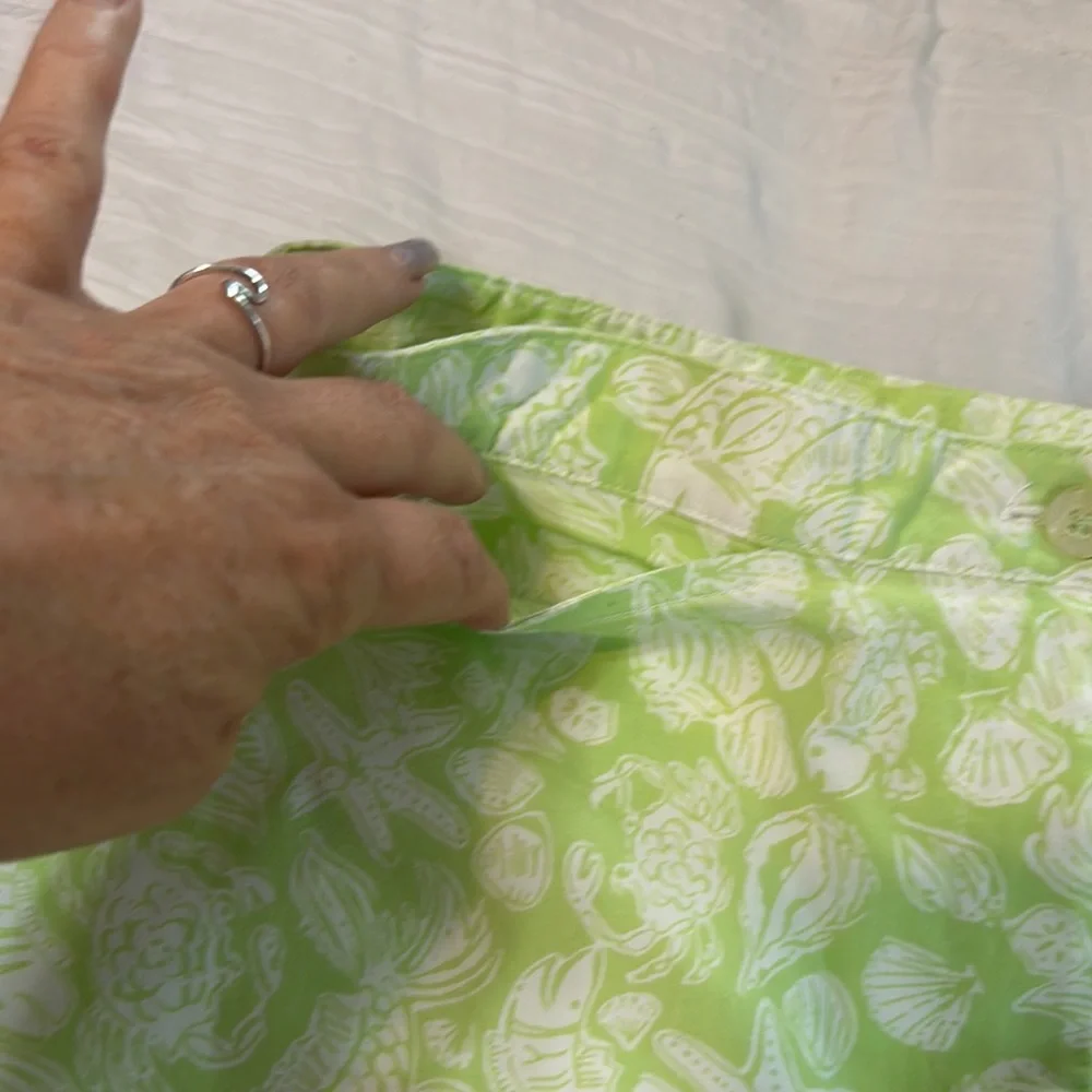 Lilly Pulitzer Lime Green Ankle Cropped Pants - Picture 5 of 11